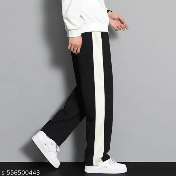 BLACK AND WHITE PANNEL JOGGERS