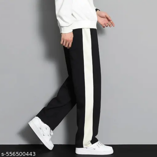 BLACK AND WHITE PANNEL JOGGERS