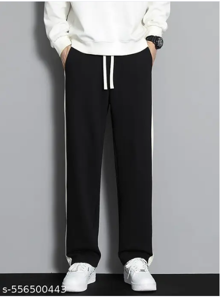BLACK AND WHITE PANNEL JOGGERS