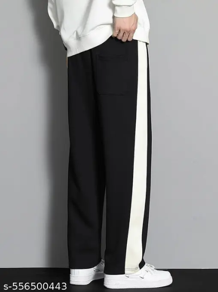 BLACK AND WHITE PANNEL JOGGERS